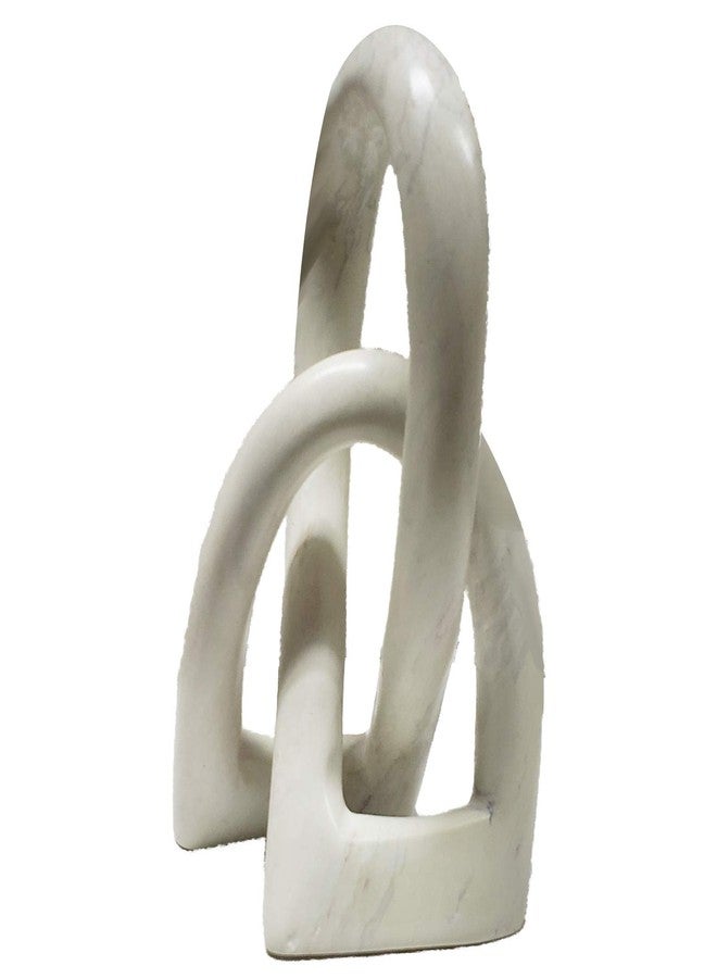 Stoneage Arts Continuous Looped Entwined Love Knot Sculpture Unique Modern Contemporary Décor Hand-Crafted Soapstone Artisans of Kenya Genuine Human Hands Precious Gift (6 Inch, Natural) - Image 2